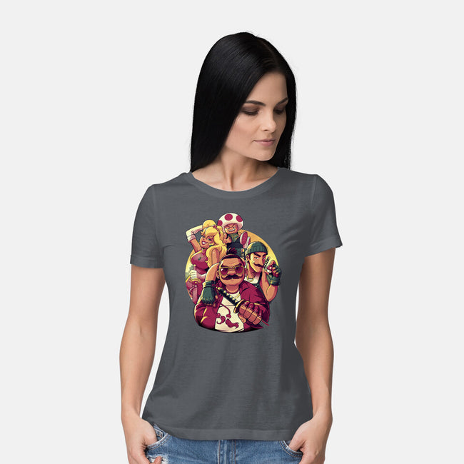 Mushroom Gang-Womens-Basic-Tee-Bruno Mota