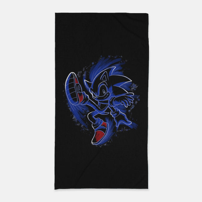 Speed Power Line-None-Beach-Towel-nickzzarto