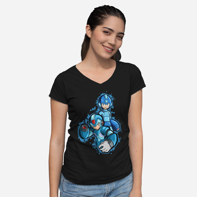 Before And After-Womens-V-Neck-Tee-nickzzarto