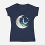 Never Ending Moon-Womens-V-Neck-Tee-Vallina84