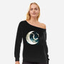 Never Ending Moon-Womens-Off Shoulder-Sweatshirt-Vallina84
