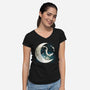 Never Ending Moon-Womens-V-Neck-Tee-Vallina84