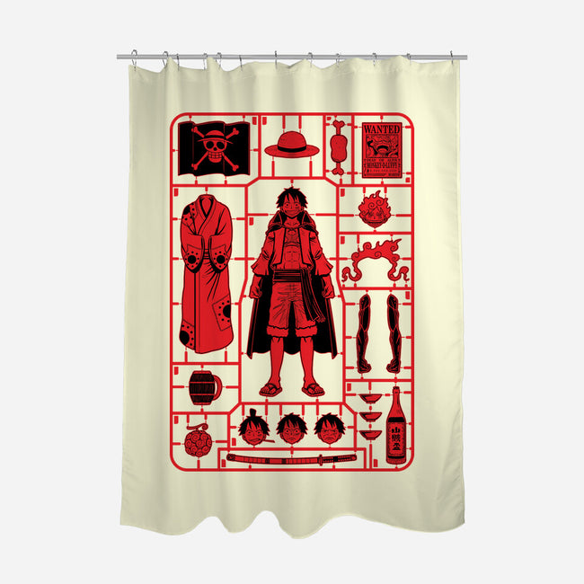 Luffy Model Sprue-None-Polyester-Shower Curtain-danielmorris1993