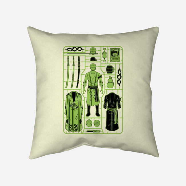 Zoro Model Sprue-None-Removable Cover-Throw Pillow-danielmorris1993