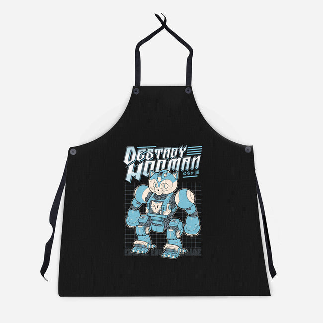 Mecha Neko-Unisex-Kitchen-Apron-Astrobot Invention