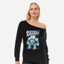 Mecha Neko-Womens-Off Shoulder-Sweatshirt-Astrobot Invention