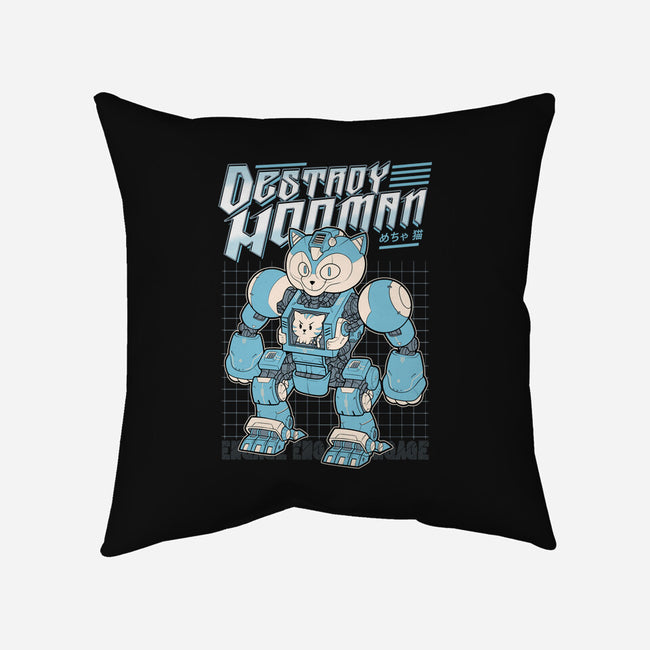 Mecha Neko-None-Removable Cover w Insert-Throw Pillow-Astrobot Invention