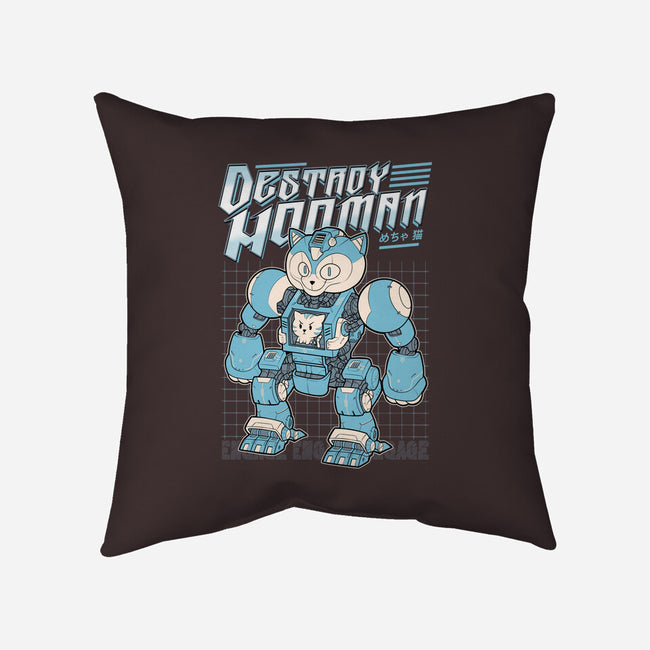 Mecha Neko-None-Removable Cover w Insert-Throw Pillow-Astrobot Invention