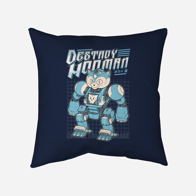 Mecha Neko-None-Removable Cover w Insert-Throw Pillow-Astrobot Invention