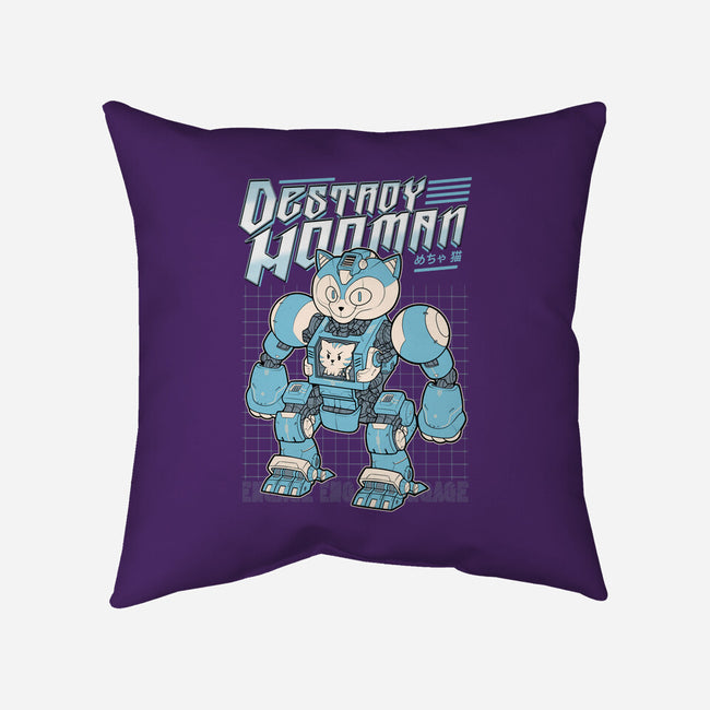 Mecha Neko-None-Removable Cover w Insert-Throw Pillow-Astrobot Invention