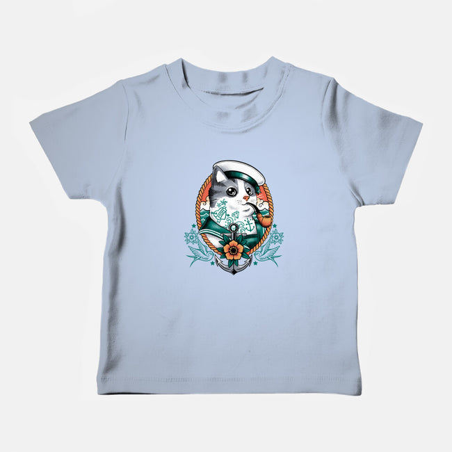 Sailor Cat Tattoo-Baby-Basic-Tee-NemiMakeit