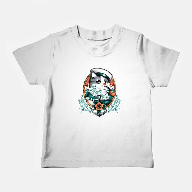 Sailor Cat Tattoo-Baby-Basic-Tee-NemiMakeit