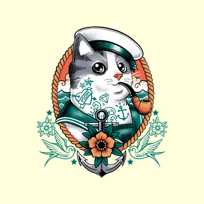Sailor Cat Tattoo-None-Removable Cover w Insert-Throw Pillow-NemiMakeit