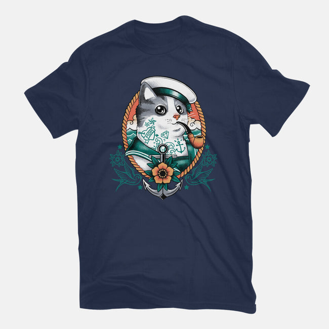 Sailor Cat Tattoo-Unisex-Basic-Tee-NemiMakeit