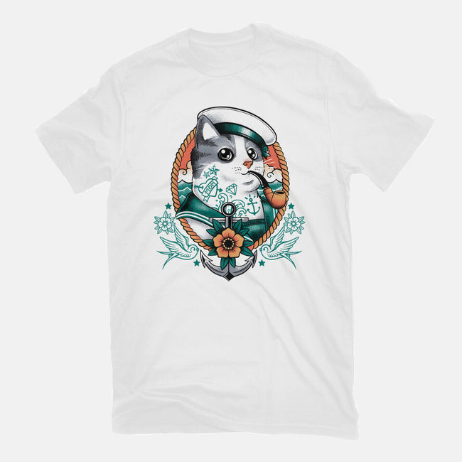 Sailor Cat Tattoo-Unisex-Basic-Tee-NemiMakeit