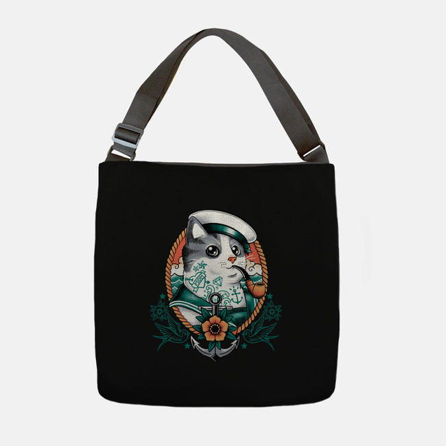 Sailor Cat Tattoo-None-Adjustable Tote-Bag-NemiMakeit