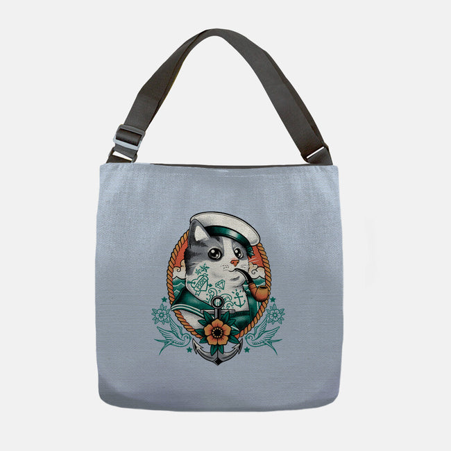 Sailor Cat Tattoo-None-Adjustable Tote-Bag-NemiMakeit