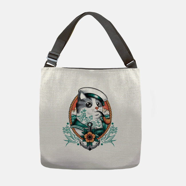 Sailor Cat Tattoo-None-Adjustable Tote-Bag-NemiMakeit