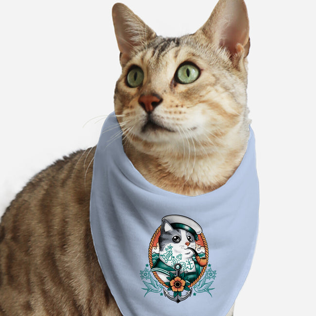 Sailor Cat Tattoo-Cat-Bandana-Pet Collar-NemiMakeit