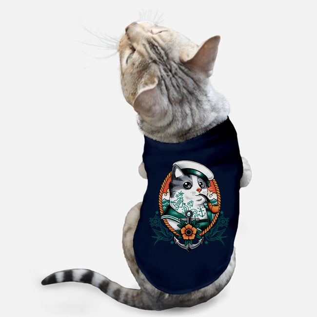 Sailor Cat Tattoo-Cat-Basic-Pet Tank-NemiMakeit