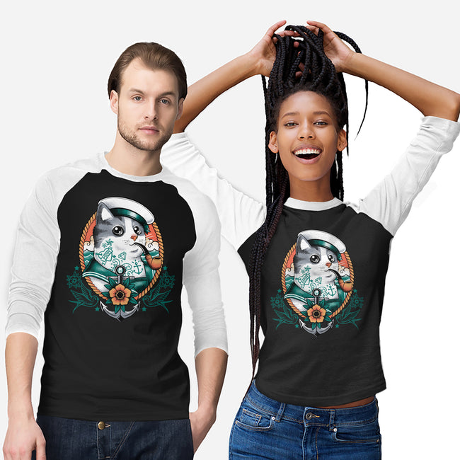 Sailor Cat Tattoo-Unisex-Baseball-Tee-NemiMakeit