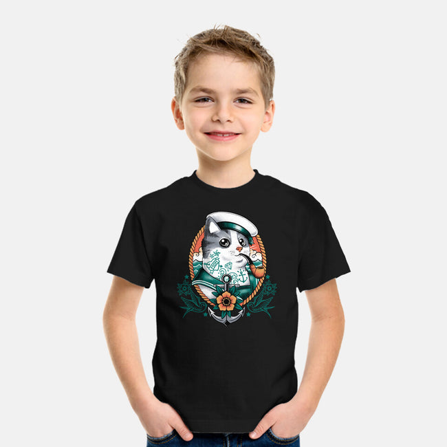 Sailor Cat Tattoo-Youth-Basic-Tee-NemiMakeit