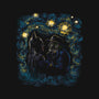 Starry Gotham-Womens-Fitted-Tee-zascanauta