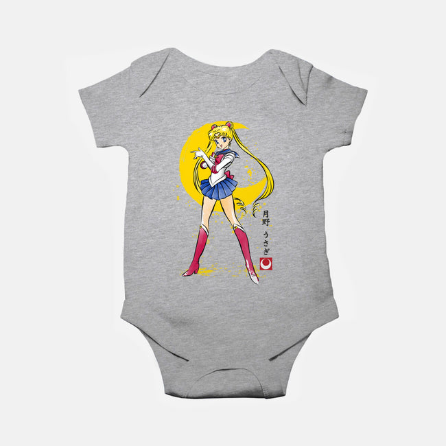 Moon Sumi-e-Baby-Basic-Onesie-DrMonekers