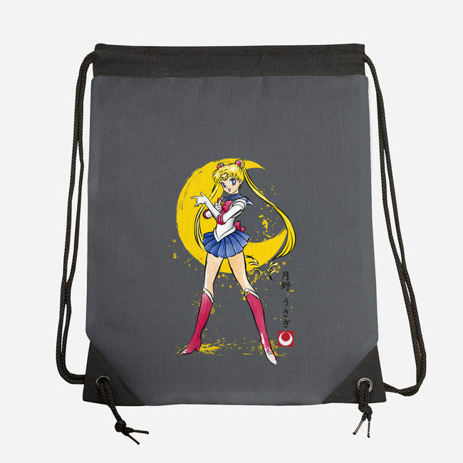 Moon Sumi-e-None-Drawstring-Bag-DrMonekers