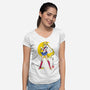 Moon Sumi-e-Womens-V-Neck-Tee-DrMonekers