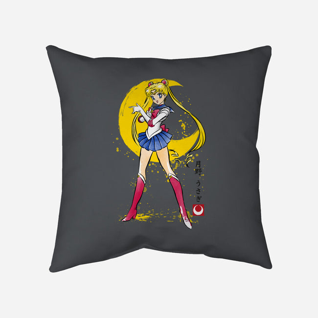 Moon Sumi-e-None-Removable Cover-Throw Pillow-DrMonekers