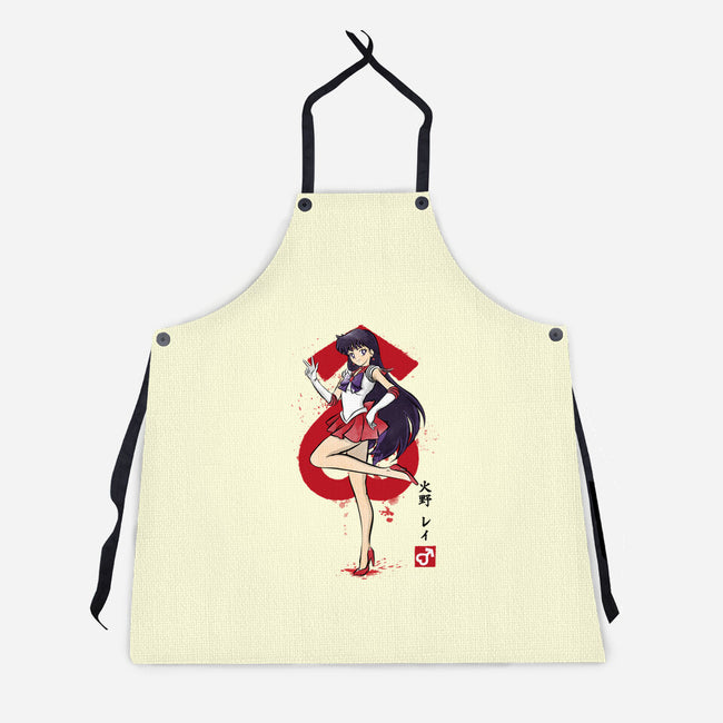 Mars Sumi-e-Unisex-Kitchen-Apron-DrMonekers