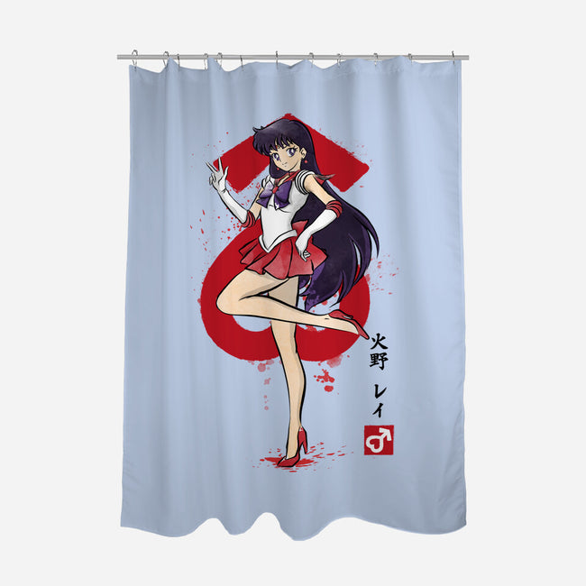 Mars Sumi-e-None-Polyester-Shower Curtain-DrMonekers