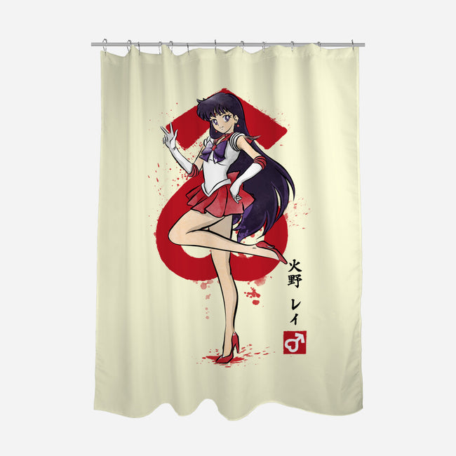 Mars Sumi-e-None-Polyester-Shower Curtain-DrMonekers