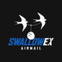 Swallow Ex Airmail-Womens-Fitted-Tee-rocketman_art