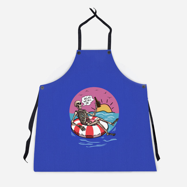 We All Die-Unisex-Kitchen-Apron-daveleonardo