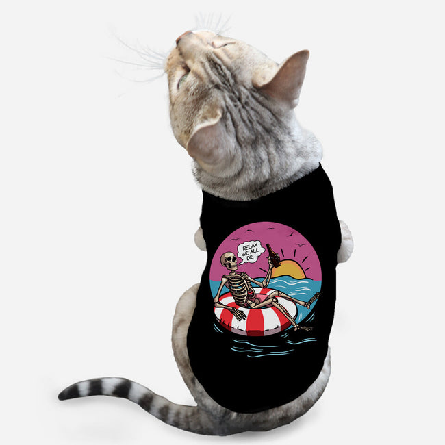We All Die-Cat-Basic-Pet Tank-daveleonardo