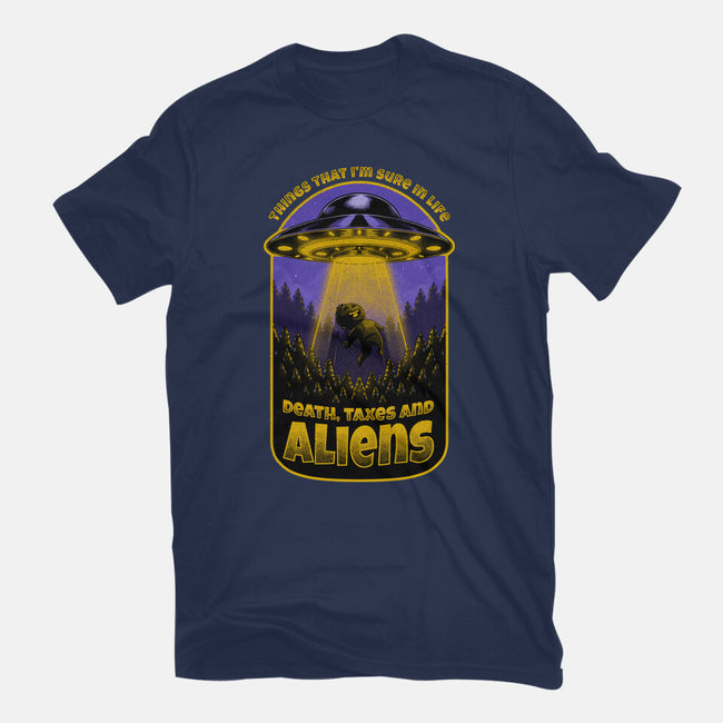 Death Taxes And Aliens-Mens-Heavyweight-Tee-Studio Mootant