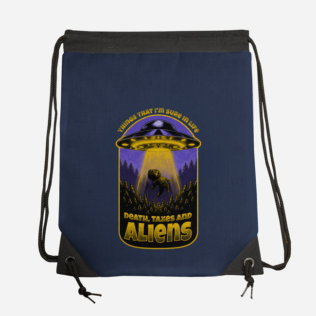 Death Taxes And Aliens-None-Drawstring-Bag-Studio Mootant