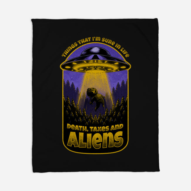 Death Taxes And Aliens-None-Fleece-Blanket-Studio Mootant