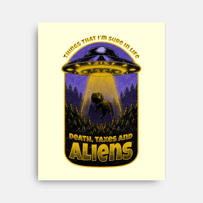 Death Taxes And Aliens-None-Stretched-Canvas-Studio Mootant