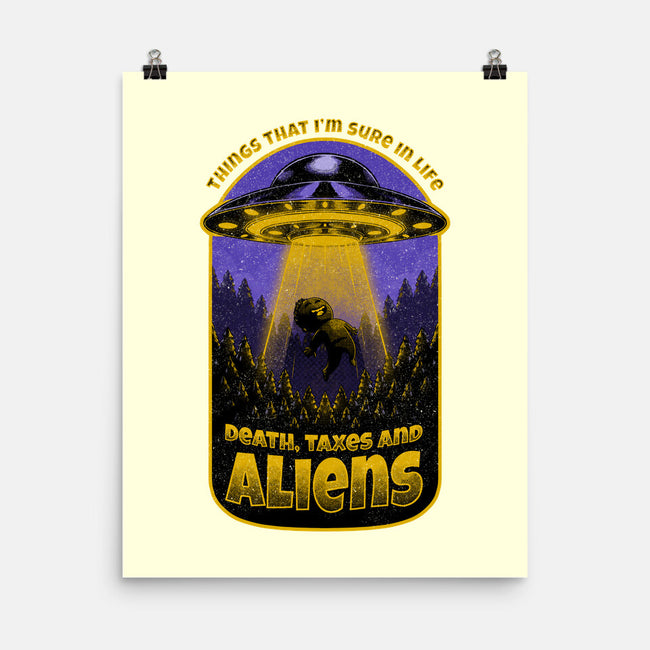Death Taxes And Aliens-None-Matte-Poster-Studio Mootant
