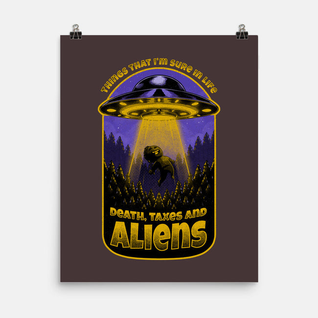 Death Taxes And Aliens-None-Matte-Poster-Studio Mootant