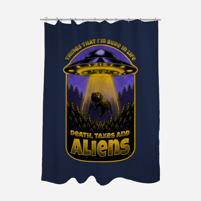 Death Taxes And Aliens-None-Polyester-Shower Curtain-Studio Mootant