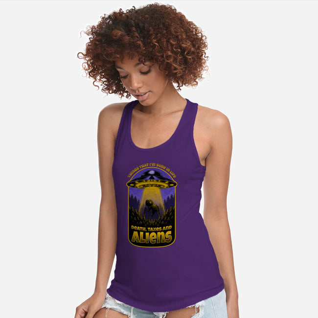 Death Taxes And Aliens-Womens-Racerback-Tank-Studio Mootant