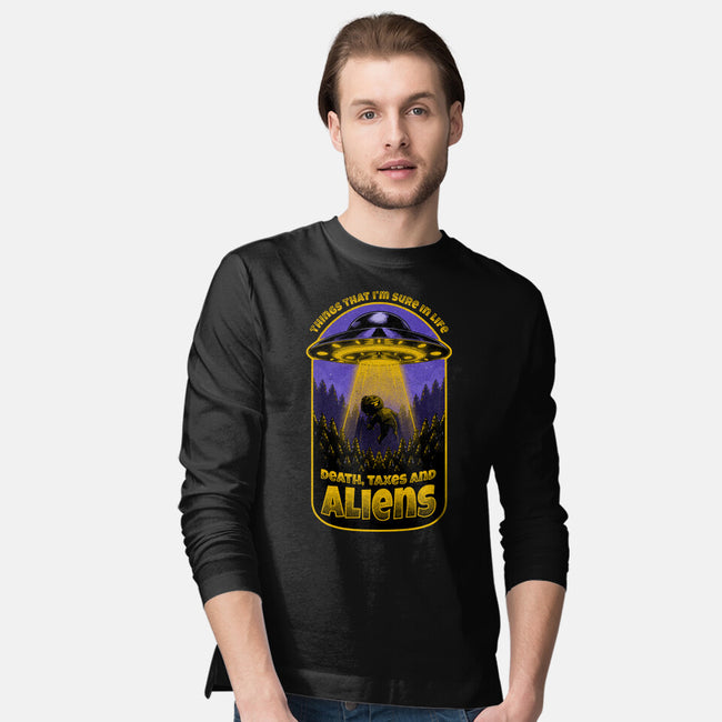 Death Taxes And Aliens-Mens-Long Sleeved-Tee-Studio Mootant