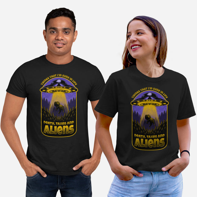 Death Taxes And Aliens-Unisex-Basic-Tee-Studio Mootant