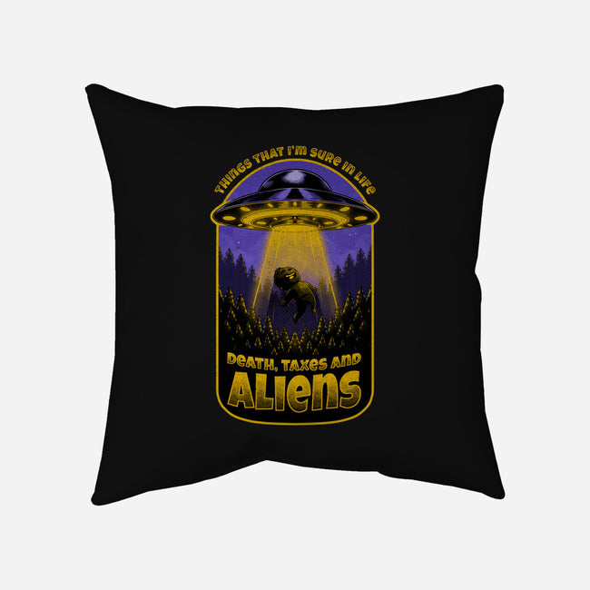 Death Taxes And Aliens-None-Removable Cover w Insert-Throw Pillow-Studio Mootant