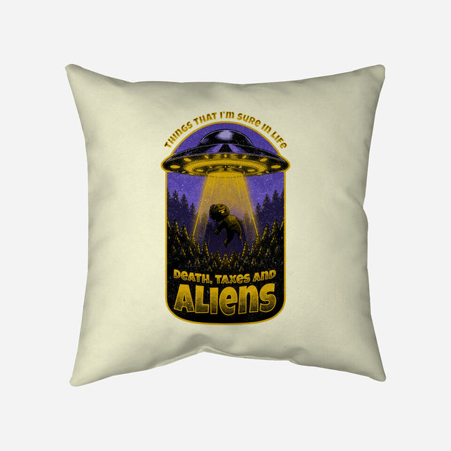 Death Taxes And Aliens-None-Removable Cover w Insert-Throw Pillow-Studio Mootant