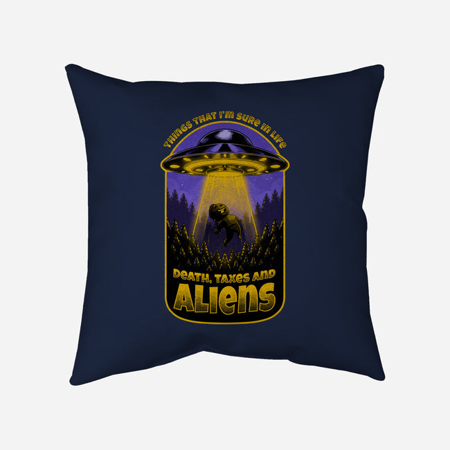 Death Taxes And Aliens-None-Removable Cover w Insert-Throw Pillow-Studio Mootant